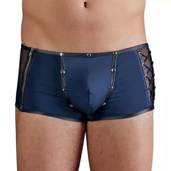 NEK - boxer homme résille noire à laçage - bleu - L