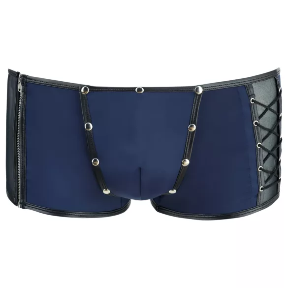 NEK - boxer homme résille noire à laçage - bleu - L