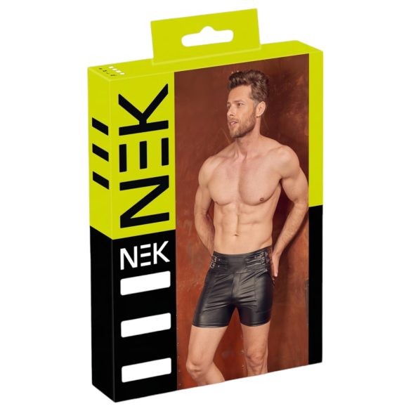 NEK - Short homme allongé avec boucle métallique (noir)