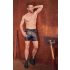NEK - Short homme allongé avec boucle métallique (noir)