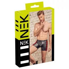 NEK - boxer zippé homme - bandes rouges latérales - noir