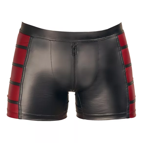 NEK - boxer zippé homme - bandes rouges latérales - noir