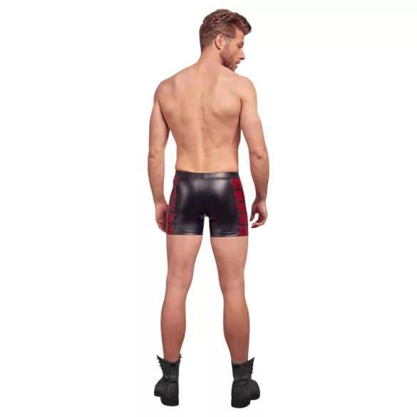 NEK - boxer zippé homme - bandes rouges latérales - noir - L
