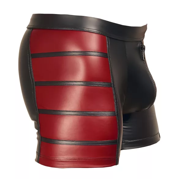 NEK - boxer zippé homme - bandes rouges latérales - noir - L