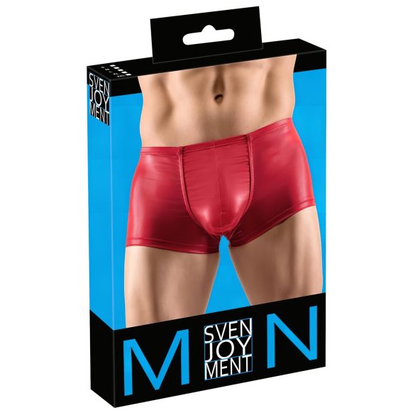 Svenjoyment - boxer push-up homme effet brillant - rouge - 2XL