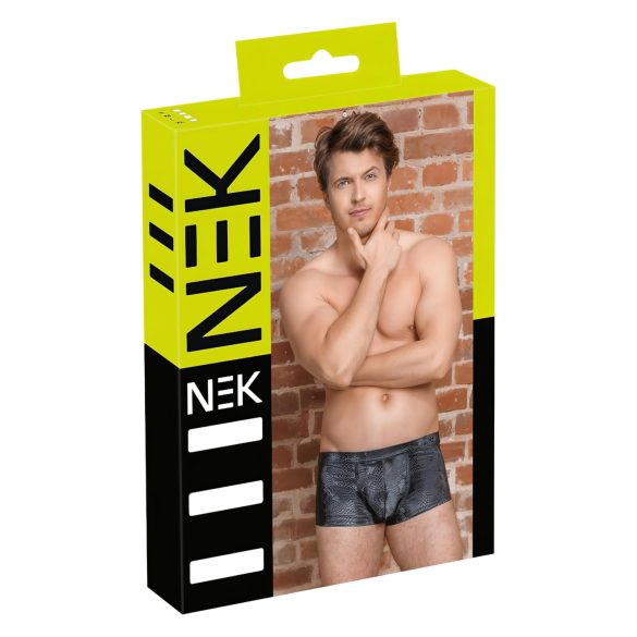 NEK - Boxer motif peau de serpent (noir)