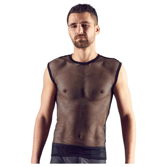 Svenjoyment - haut résille homme - noir