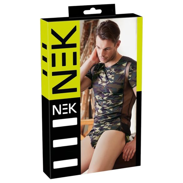 T-shirt homme camouflage (vert-brun)