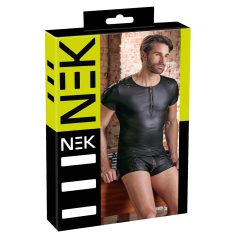 NEK - Haut homme manches courtes, effet mat (noir) - M