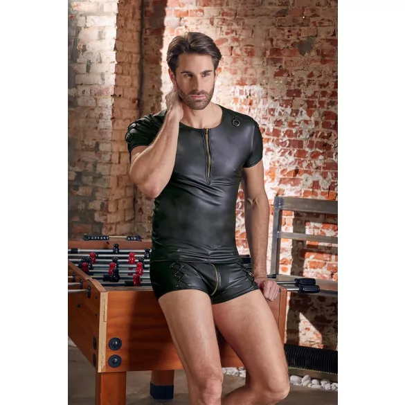 NEK - Haut homme manches courtes, effet mat (noir) - M