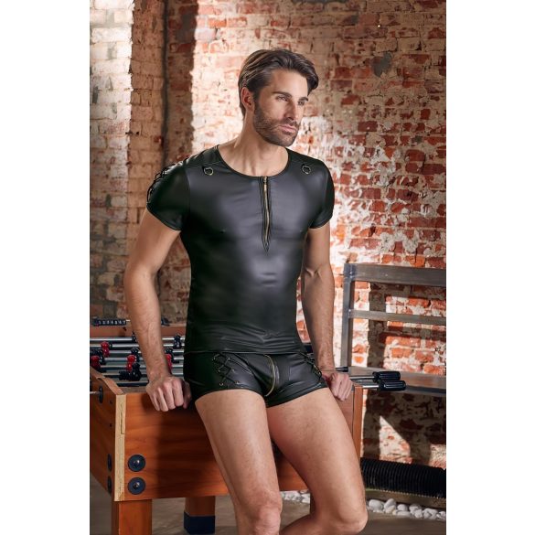 NEK - Haut homme manches courtes, effet mat (noir) - XL