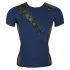 NEK - haut homme résille lacets noirs - bleu - M