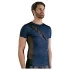 NEK - haut homme résille lacets noirs - bleu - M