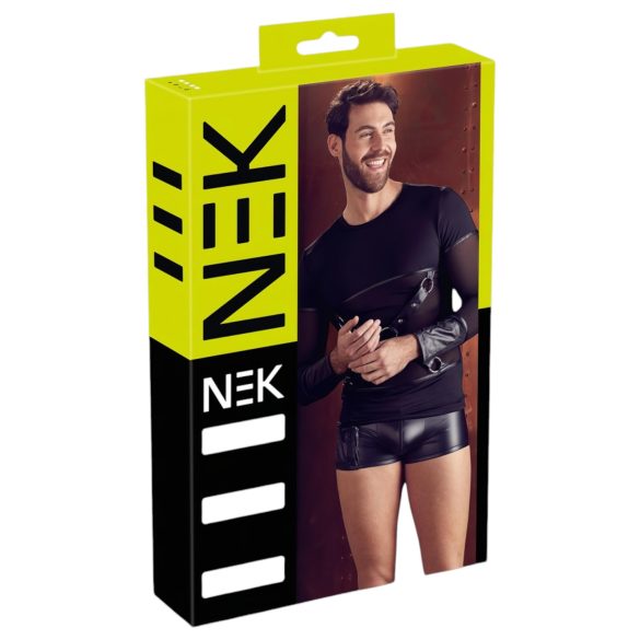 NEK - Haut homme manches longues croisé (noir) - M