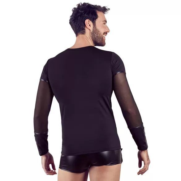 NEK - Haut homme manches longues croisé (noir) - M