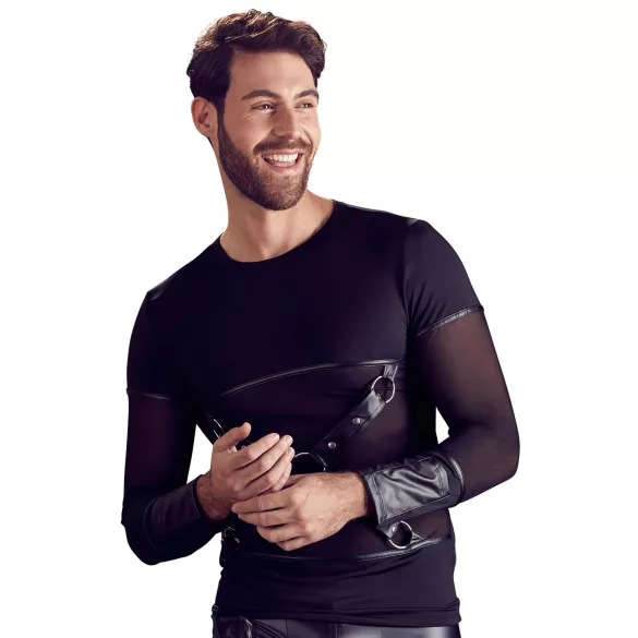 NEK - Haut homme manches longues croisé (noir) - L