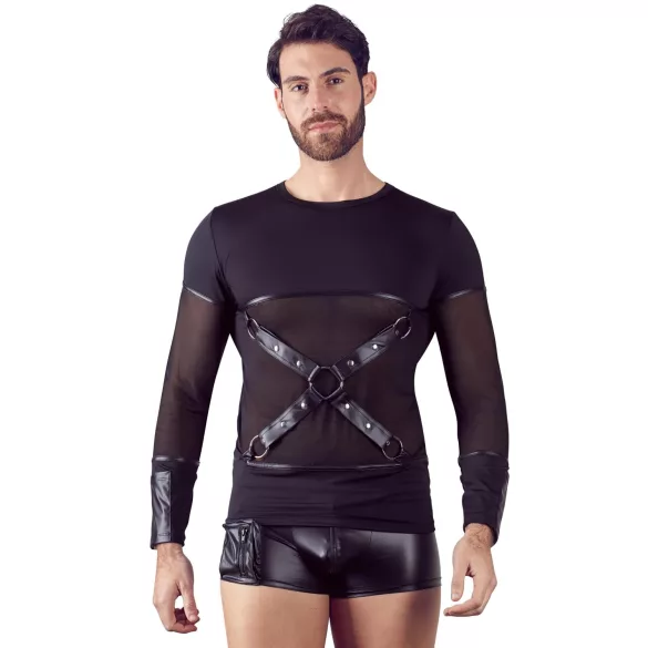 NEK - Haut homme manches longues croisé (noir) - L