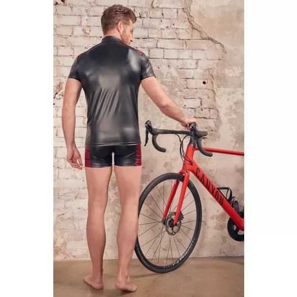 NEK - haut homme zippé - insert rouge - noir - XL