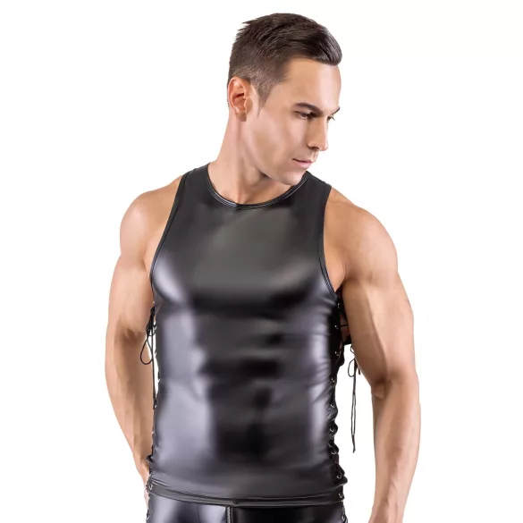 Svenjoyment - Haut homme mat à lacets latéraux (noir)