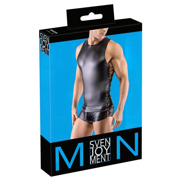 Svenjoyment - Haut mat homme à lacets (noir) - L