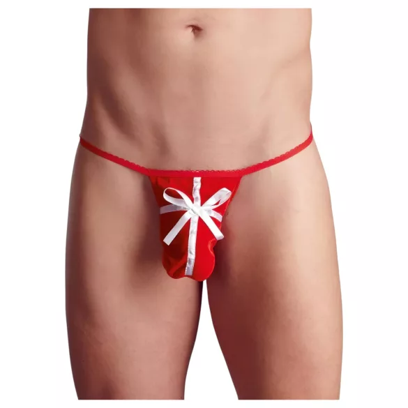 String tanga rouge de Noël pour homme (taille S-L)