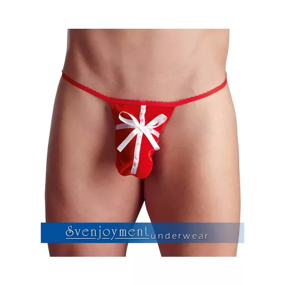 String tanga rouge de Noël pour homme (taille S-L)