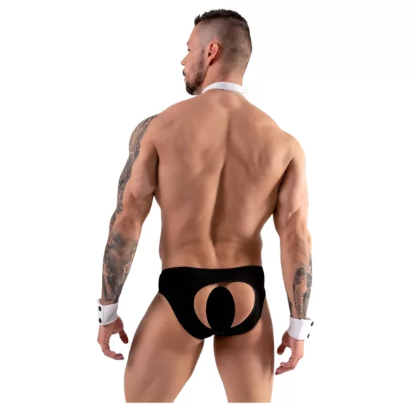 Svenjoyment - string homme serveur - ensemble costume - noir blanc - M