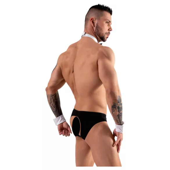 Svenjoyment - string homme serveur - ensemble costume - noir blanc - L