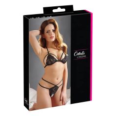 Cottelli - Ensemble dentelle ouvert (noir)