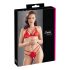 Ensemble soutien-gorge ouvert en dentelle rouge
