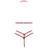 Ensemble soutien-gorge ouvert en dentelle rouge