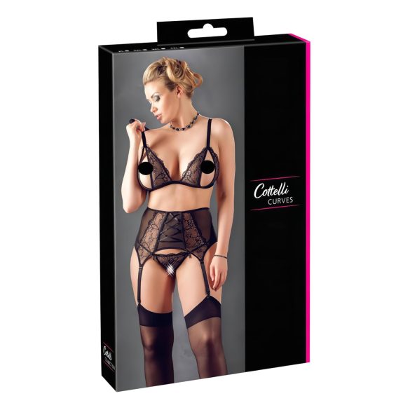 Trio dentelle grande taille - Noir