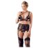 Cottelli Plus Size - Trio de lingerie dentelle (noir)