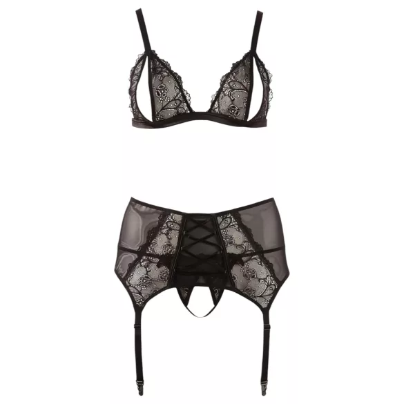 Cottelli Plus Size - Ensemble lingerie grande taille - dentelle noire