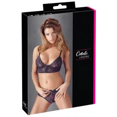 Cottelli - Ensemble soutien-gorge dentelle fleurs - violet