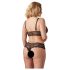 Cottelli Plus Size - Ensemble soutien-gorge dentelle (noir)