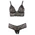 Cottelli Plus Size - Ensemble soutien-gorge dentelle (noir)