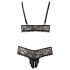 Cottelli Plus Size - Ensemble soutien-gorge dentelle (noir)