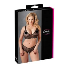   Cottelli Plus Size - ensemble lingerie grande taille en dentelle - noir - XXL