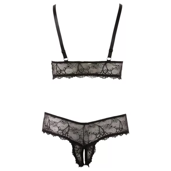Cottelli Plus Size - ensemble lingerie grande taille en dentelle - noir - XXXXL