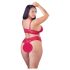 Cottelli Grande Taille - ensemble soutien en dentelle douce (rouge)