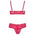 Cottelli Grande Taille - ensemble soutien en dentelle douce (rouge)