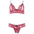 Cottelli - Ensemble de lingerie coquine en dentelle rouge