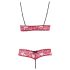 Cottelli - Ensemble de lingerie coquine en dentelle rouge