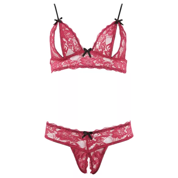 Cottelli - Ensemble soutien-gorge sexy dentelle rouge - L