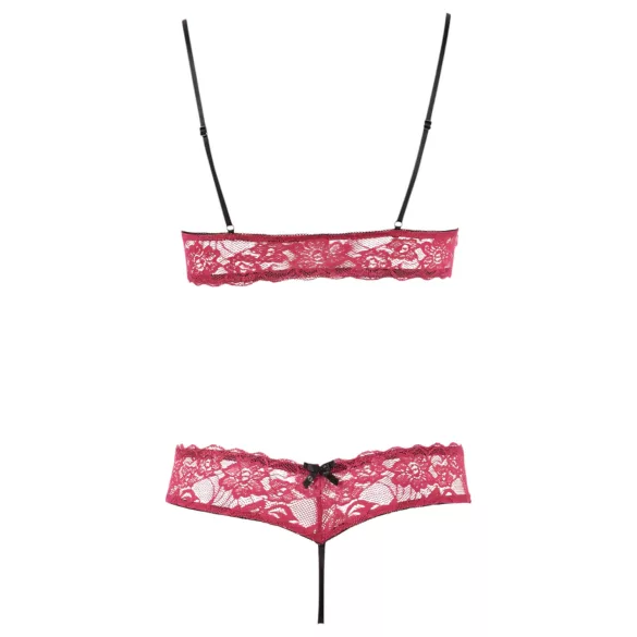 Cottelli - Ensemble soutien-gorge sexy dentelle rouge - L