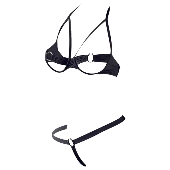 Cottelli - Ensemble soutien-gorge anneaux métal - noir