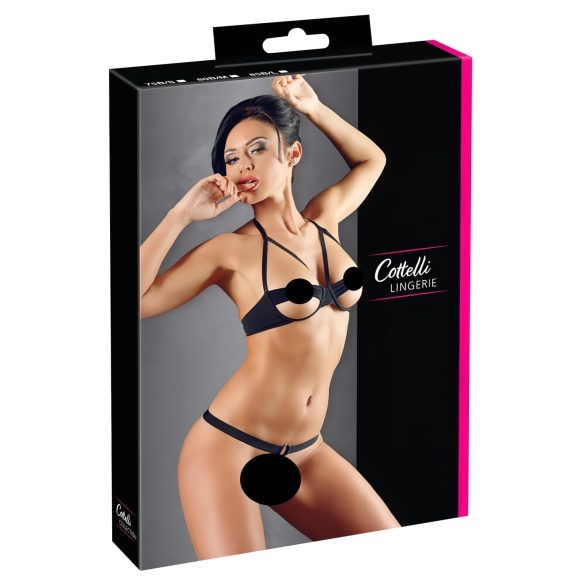 Cottelli - Ensemble soutien-gorge à anneaux métal (noir) - 85B/L