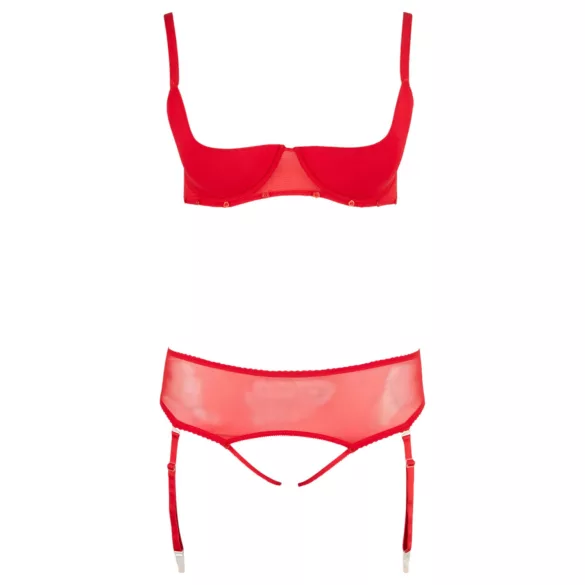 Cottelli Grande Taille - duo de lingerie modulable (rouge) - 90D/XL