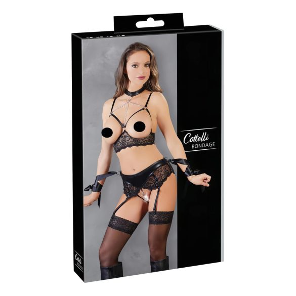 Cottelli Bondage - ensemble lingerie en dentelle (5 pièces)